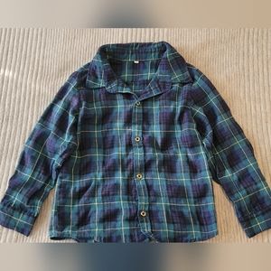 Plaid Pattern Button Front Outwear Multicolor Flannel